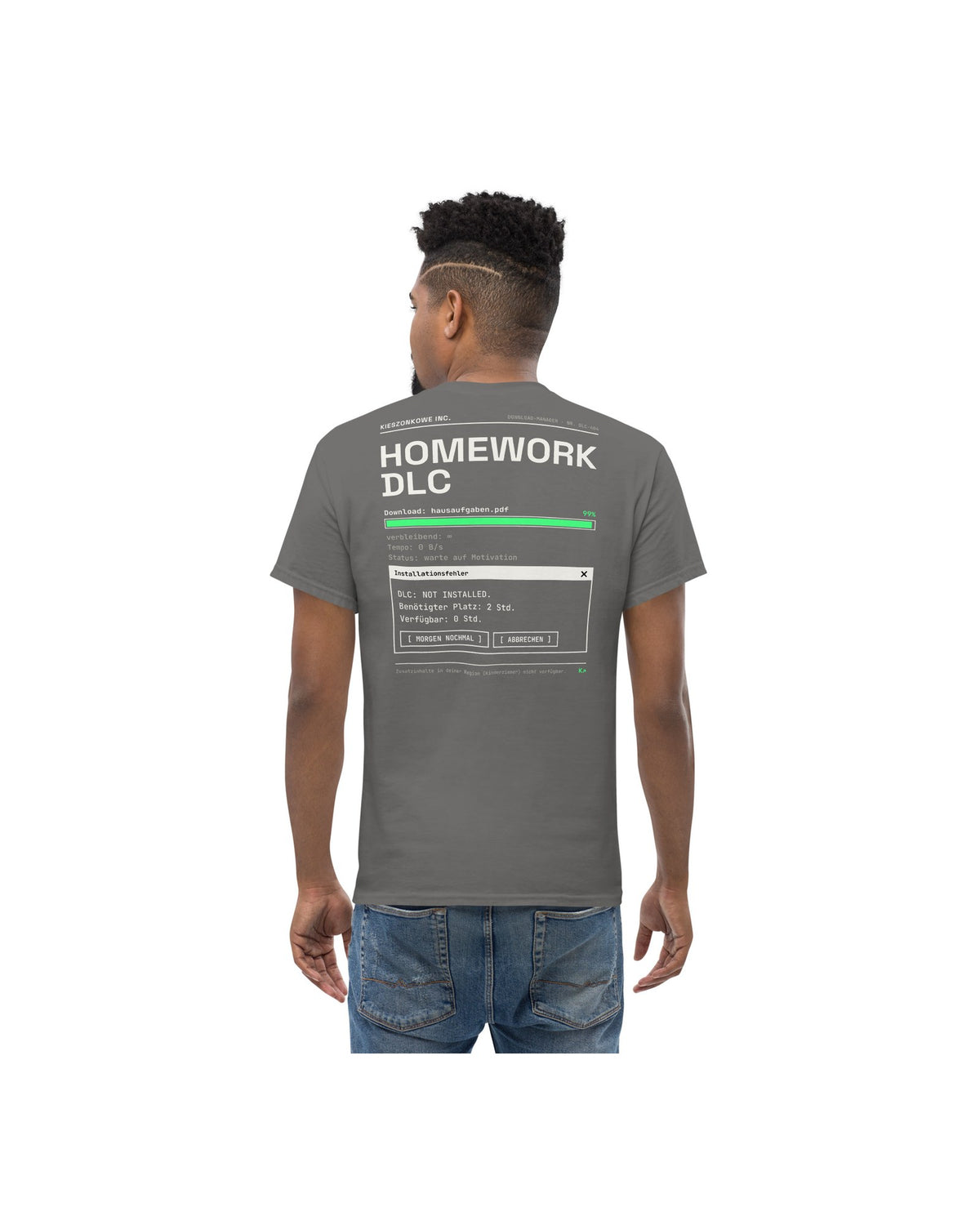 T-Shirt Homework DLC in graphit — am Model