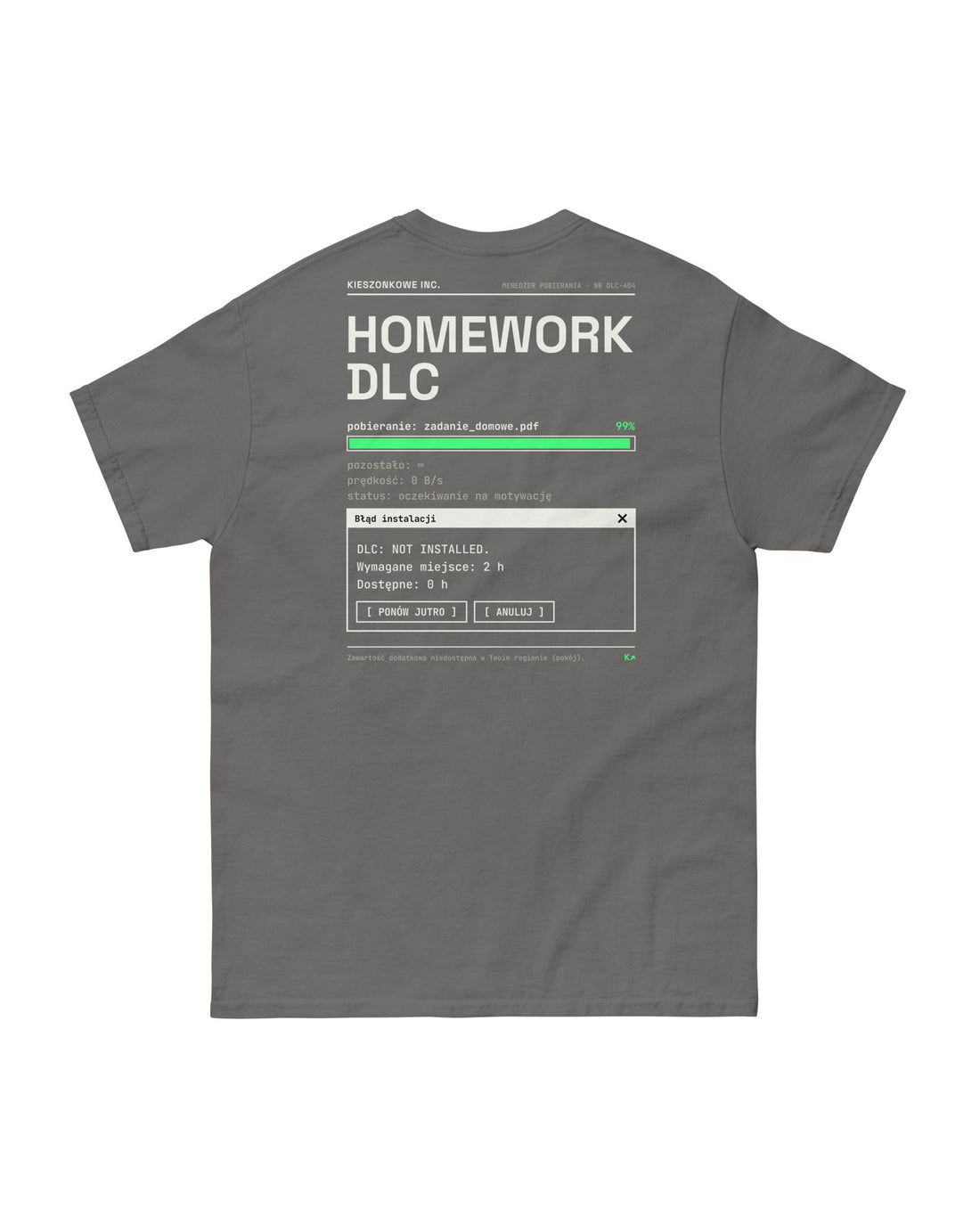 Koszulka do szkoły — jaką wybrać, żeby była wygodna i z charakterem [homework-dlc · printful]