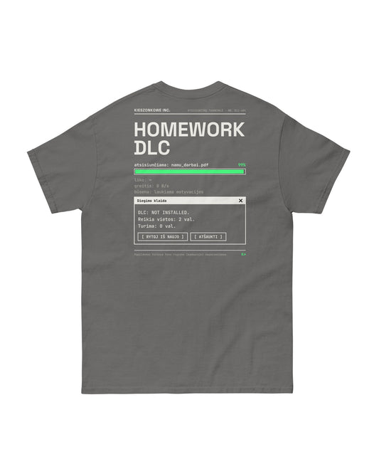 Marškinėliai Homework DLC, grafito — spaudinys ant nugaros