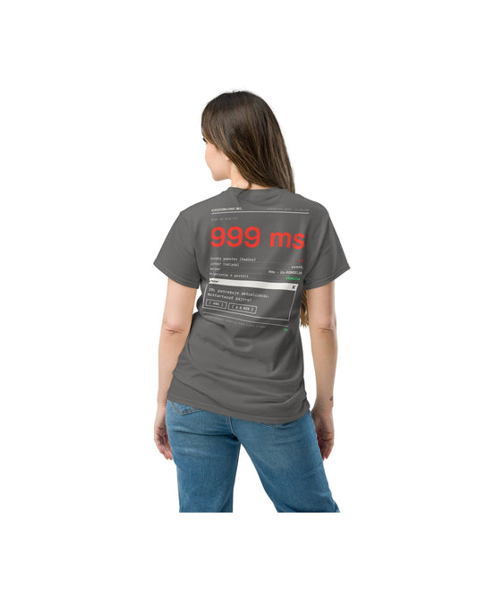 Tričko Ping 999 ms, grafitová — na modelovi
