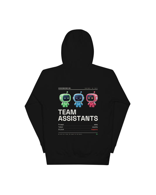 black Hoodie Team of Assistants — back print